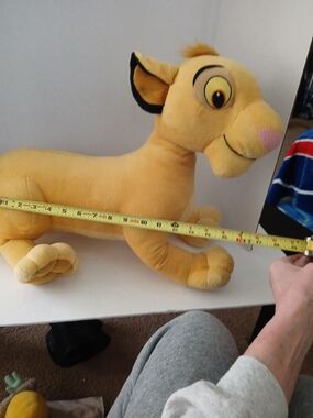 Disney Yellow Lioness Plush with Pink Nose and Black Ear Trim